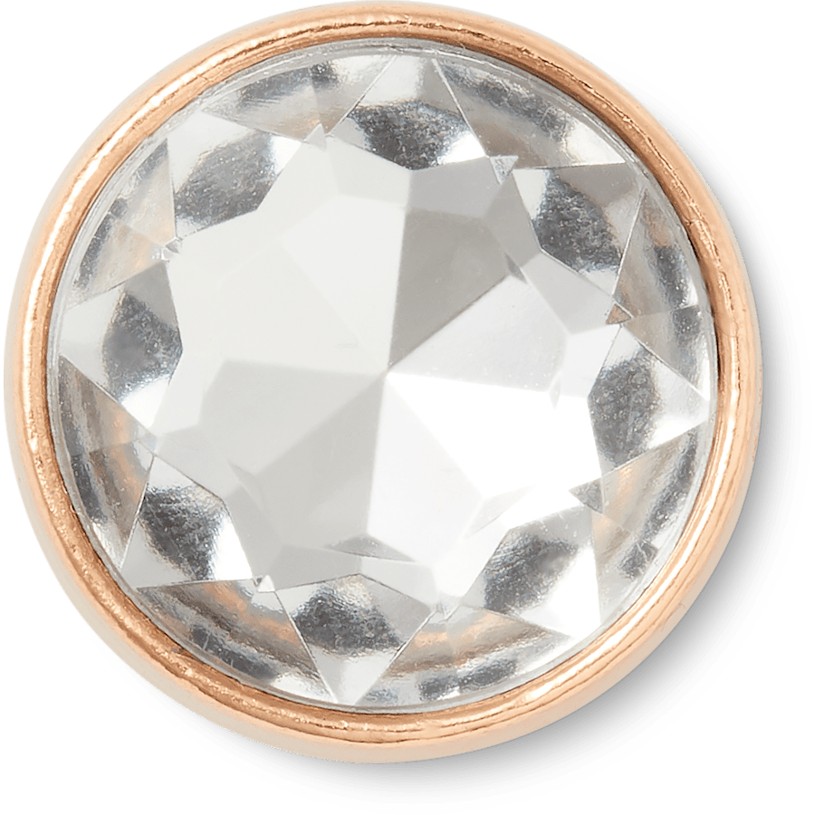  Clear Circle Gem - charm view - Jibbitz