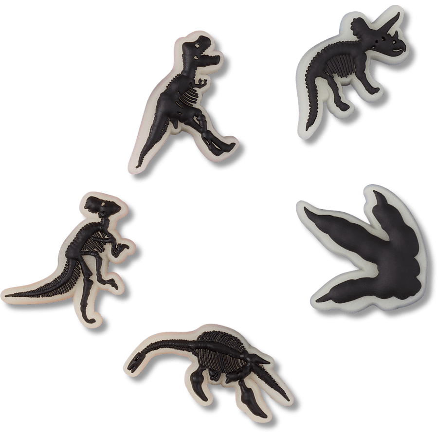  Glow In The Dark Dino 5 Pack - charm view - Jibbitz