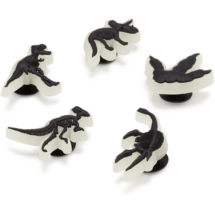 Glow In The Dark Dino 5 Pack - charms on shoes - Jibbitz