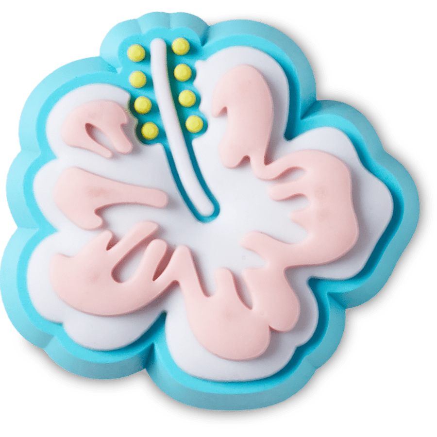  Blue Hibiscus - charm view - Jibbitz