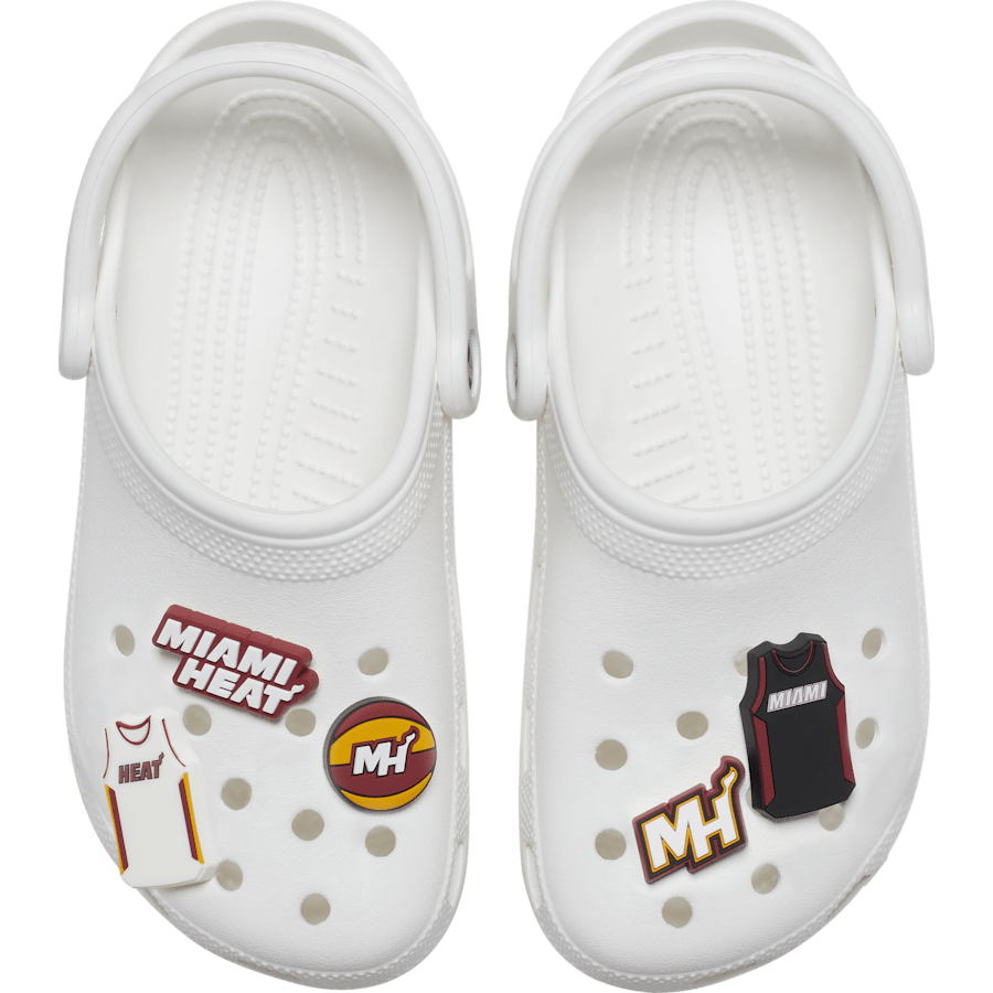 Ensemble de 5 breloques des Heat de Miami de la NBA - charm-on-shoes - Jibbitz Charms