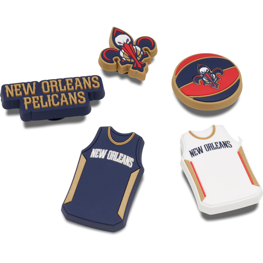 NBA New Orleans Pelicans 5 Pack - benutzerdefinierter Winkel - Jibbitz Charms