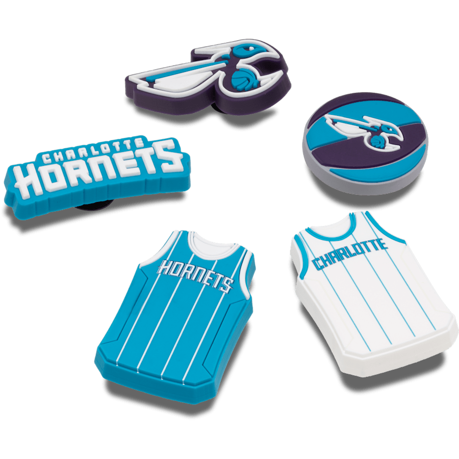 NBA Charlotte Hornets 5 Pack - angle personnalisé - Jibbitz Charms