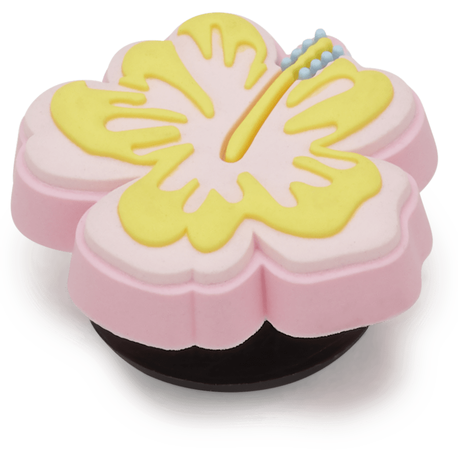  Pink And Yellow Hibiscus - charms on shoes - Jibbitz