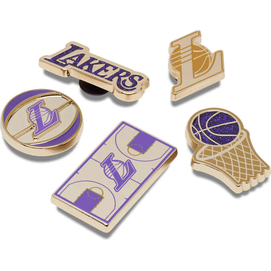  NBA Los Angeles Lakers 5 Pack - charms on shoes - Jibbitz