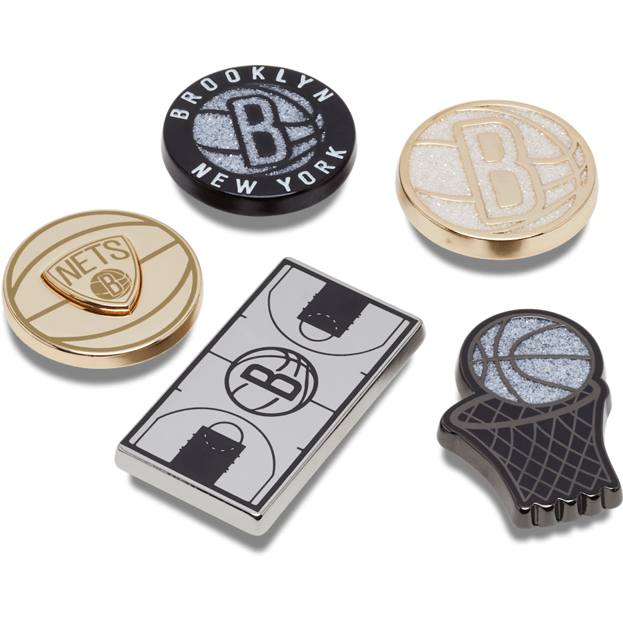  NBA Brooklyn Nets 5 Pack - charms on shoes - Jibbitz