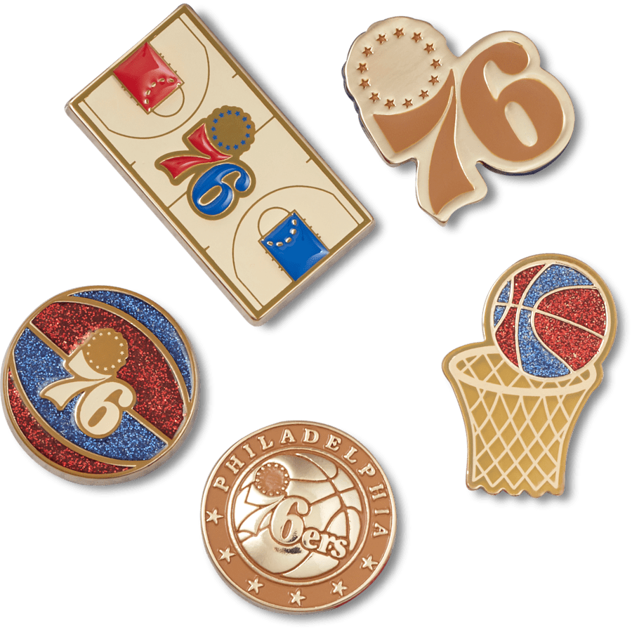 NBA Philadelphia 76ers5 Pack - Zubehöransicht - Jibbitz Charms