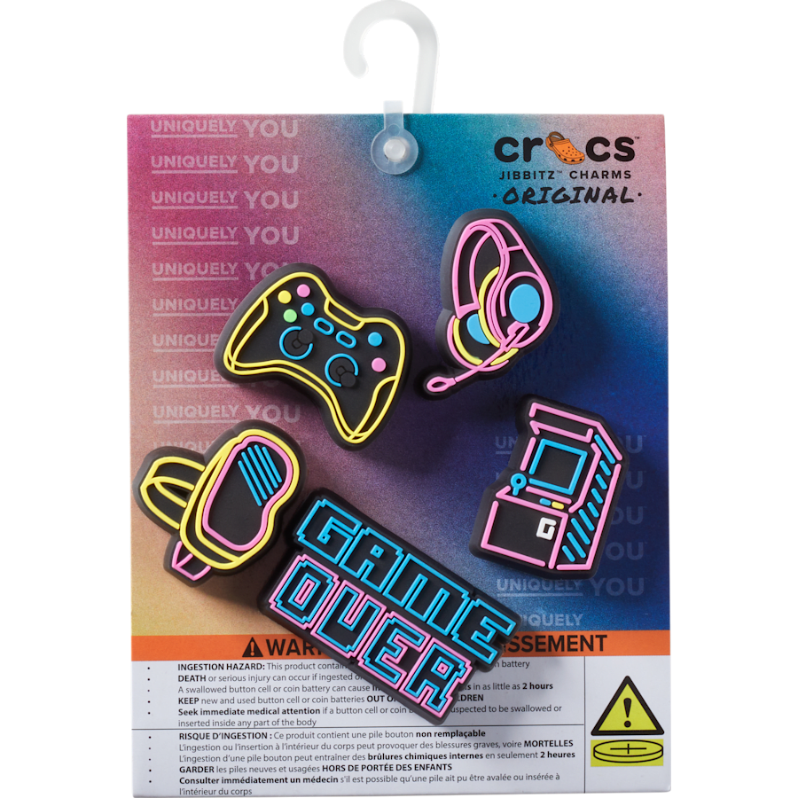  Lights Up Neon Gamer 5 Pack - Custom Angle - Jibbitz