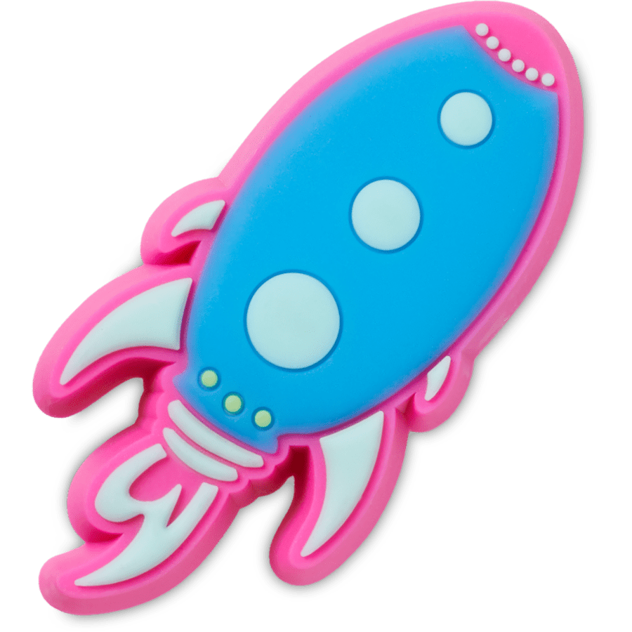  Lights Up Rocketship - charm view - Jibbitz