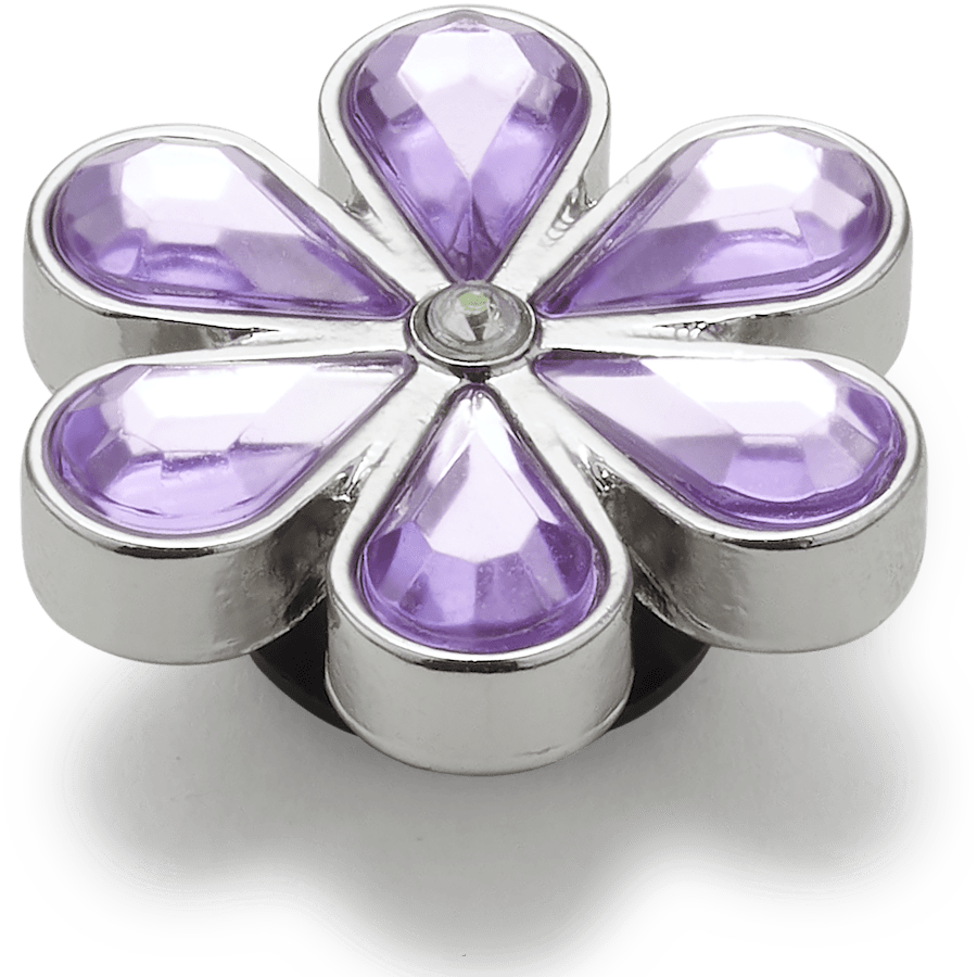  Purple Blinged Out Daisy - charms on shoes - Jibbitz