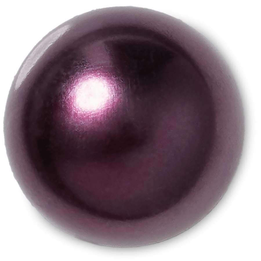  Purple Pearl Dome - charm view - Jibbitz