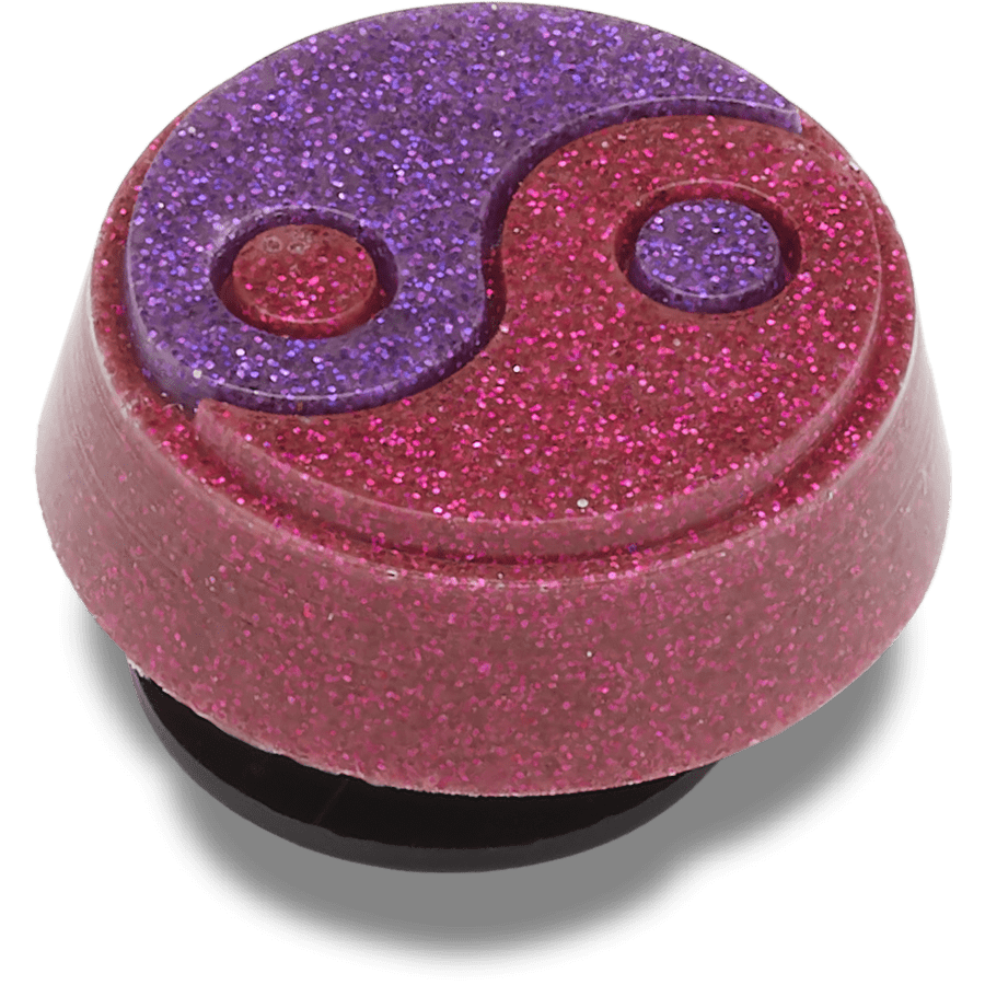  Glitter Pink Yin Yang - charms on shoes - Jibbitz