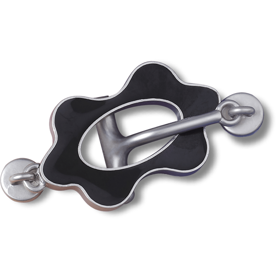 Black and Silver Toggle Chain - charm view - Jibbitz