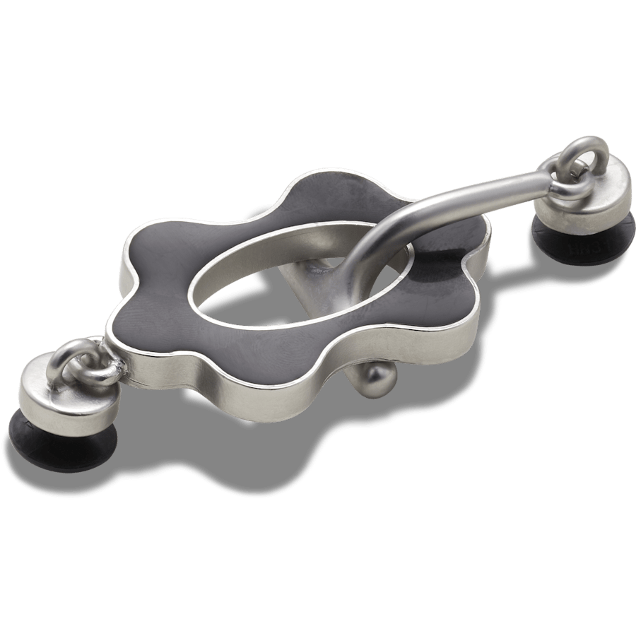  Black and Silver Toggle Chain - charms on shoes - Jibbitz