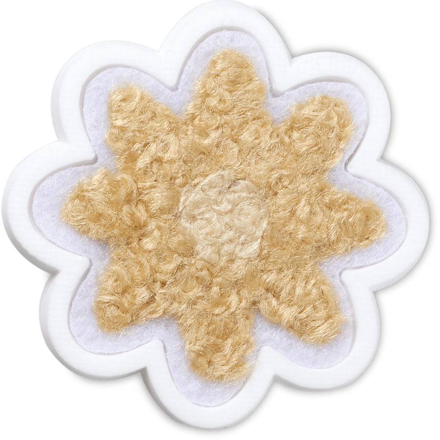  Tufted Tan Daisy - charm view - Jibbitz