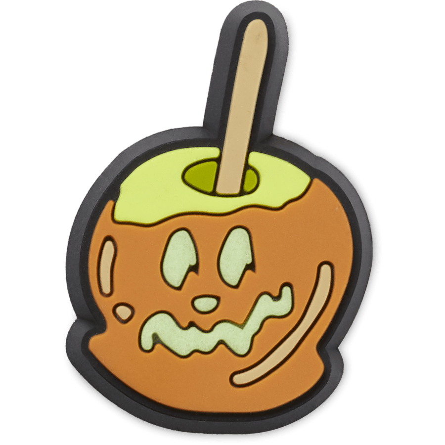  Glow in The Dark Spooky Caramel Apple - charm view - Jibbitz