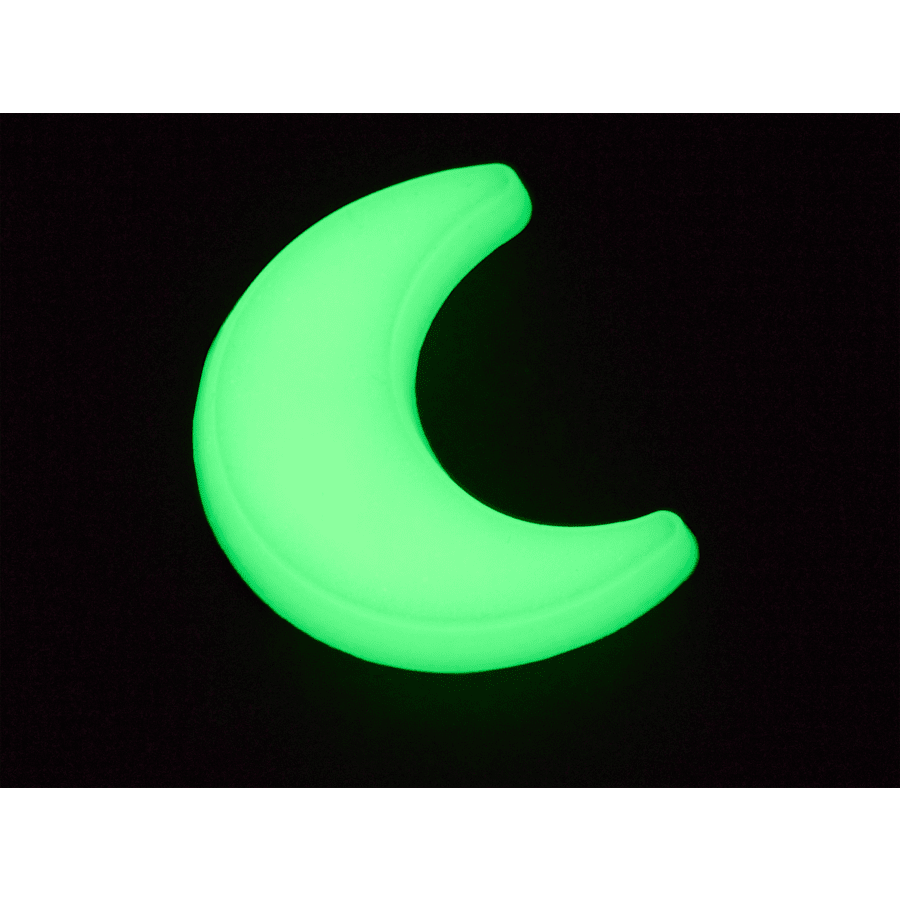 Glow In The Dark Crescent Moon - charms on packing card - Jibbitz