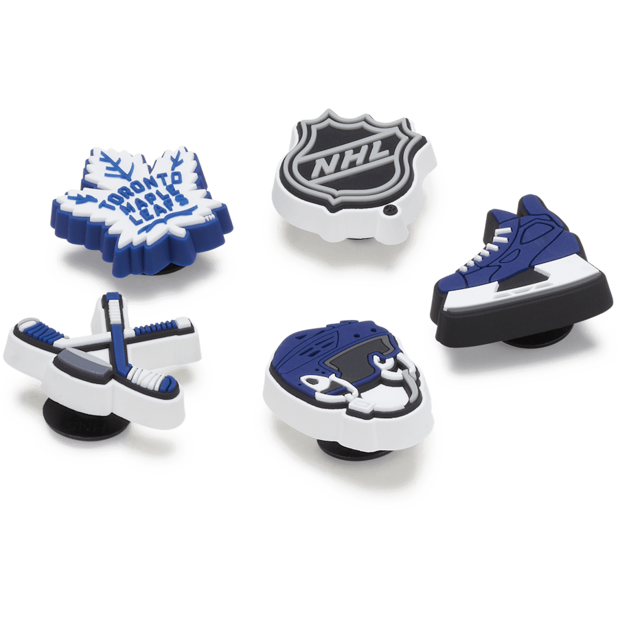 Ensemble de 5 breloques des Maple Leafs® de Toronto de la LNH® - Angle personnalisé - Jibbitz Charms