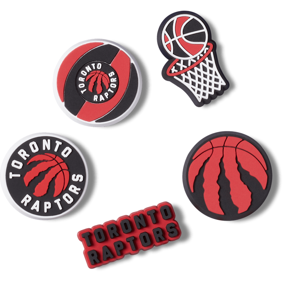 Ensemble de 5 breloques des Raptors de Toronto de la NBA - vue accessoire - Jibbitz Charms