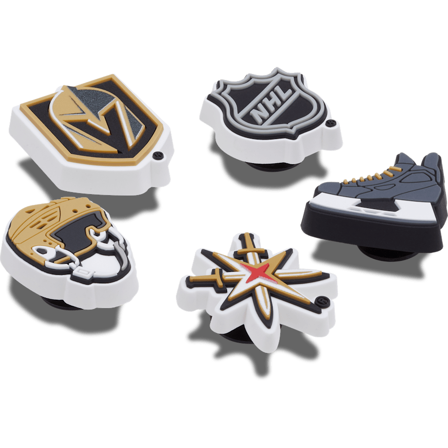 Ensemble de 5 breloques des Golden Knights de Vegas de la NHL® - Angle personnalisé - Jibbitz Charms