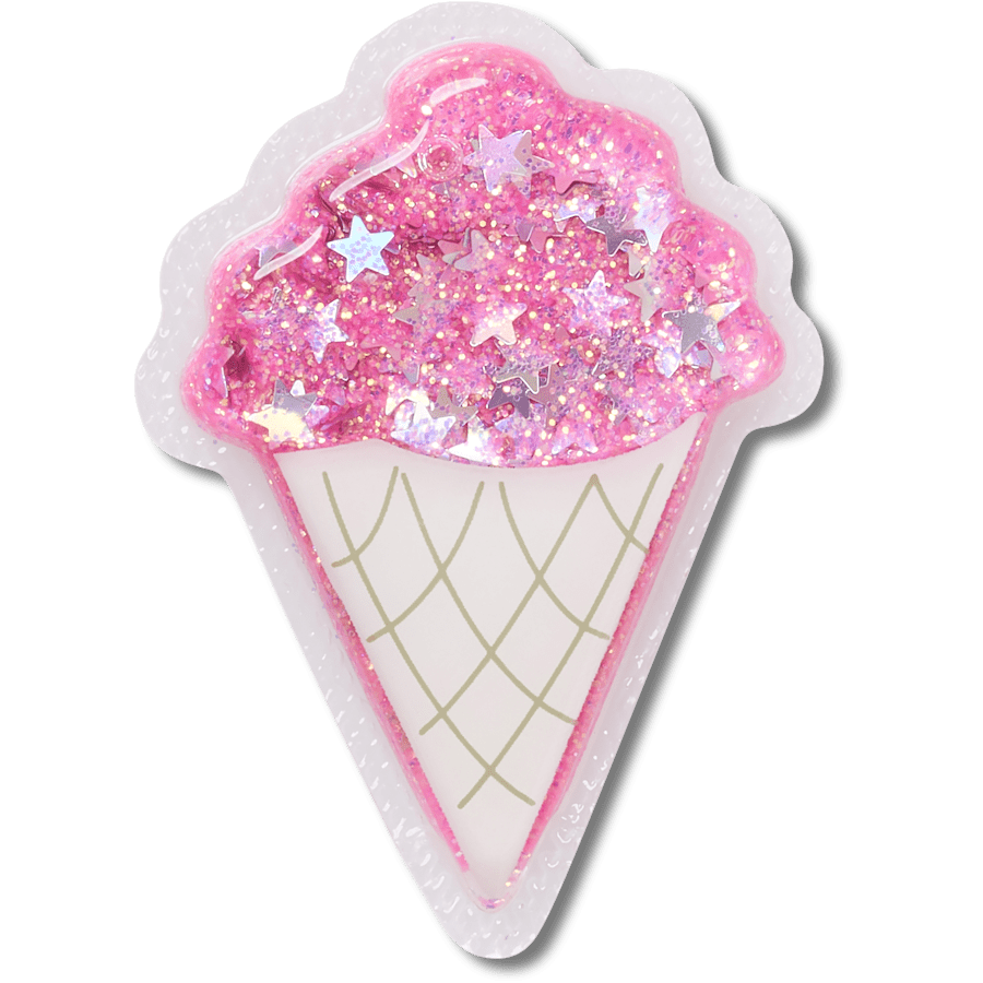  Squishy Glitter Ice Cream - charm view - Jibbitz