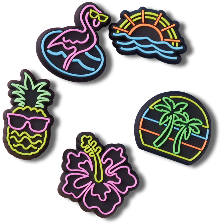  Lights Up Neon 5 Pack - charm view - Jibbitz