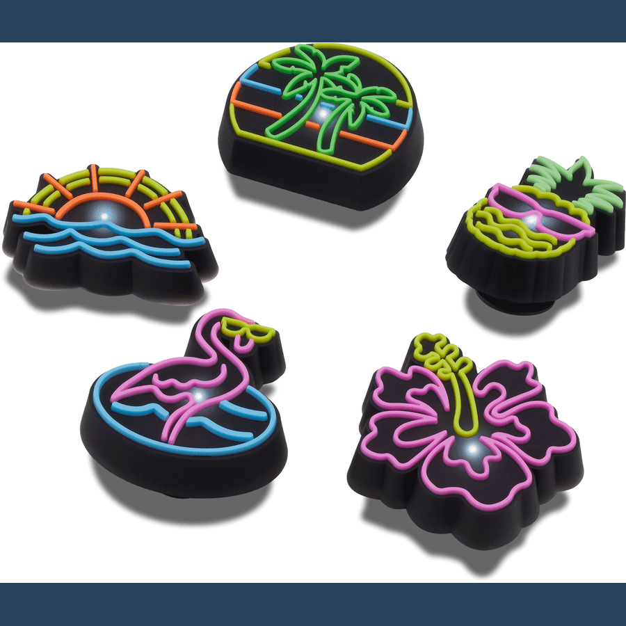  Lights Up Neon 5 Pack - Custom Angle - Jibbitz