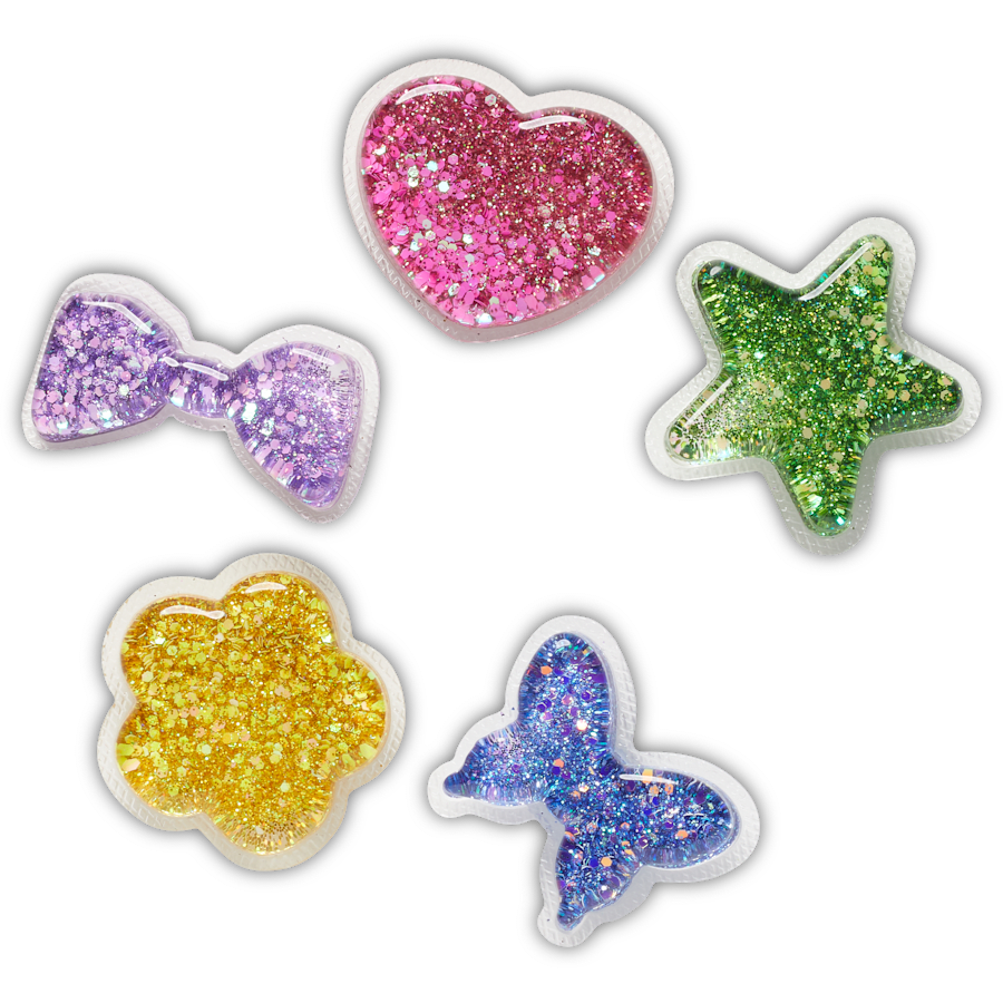  Squishy UV Changing 5 Pack - charm view - Jibbitz