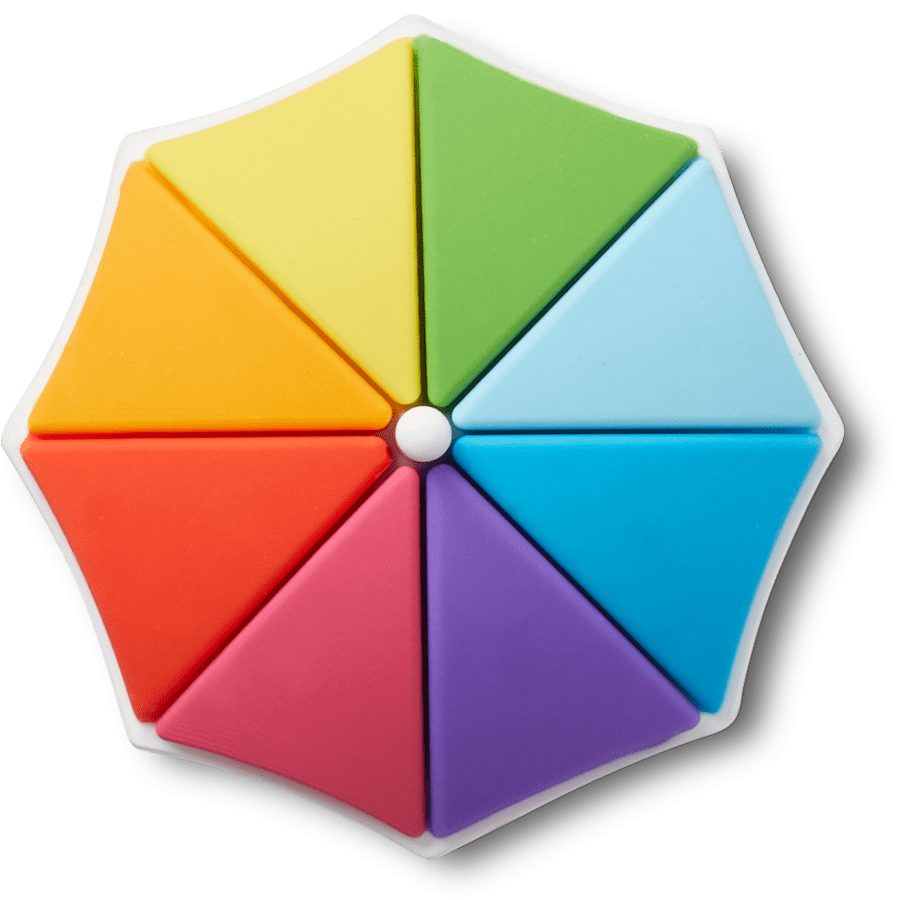 3D Colorful Beach Umbrella - Custom Angle - Jibbitz Charms