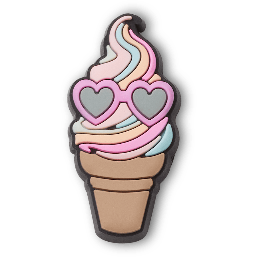  Rainbow Swirl Cone - charm view - Jibbitz