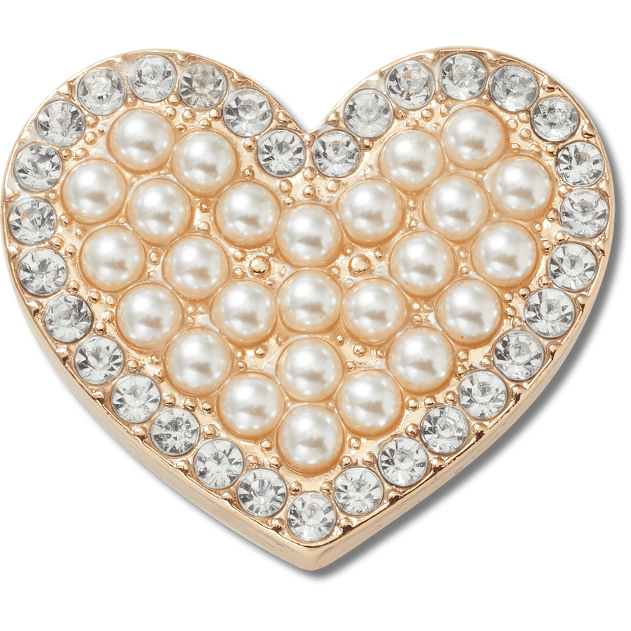  Pearl Cluster Heart - charm view - Jibbitz