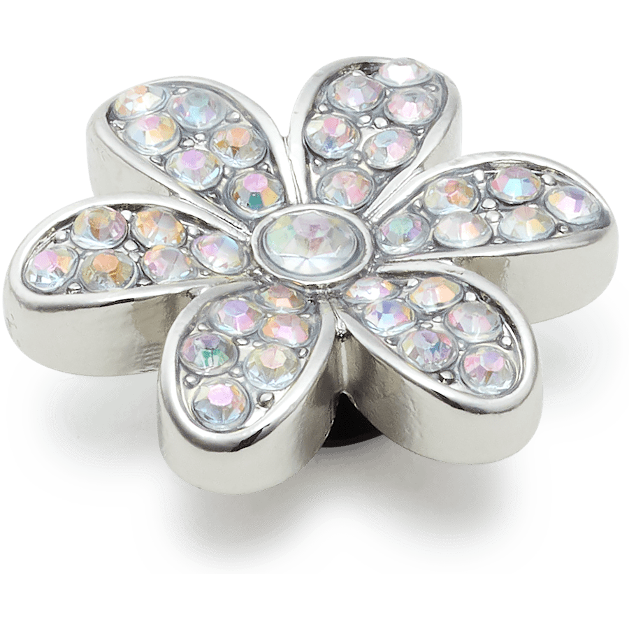  Silver Monochrome Daisy - charms on shoes - Jibbitz