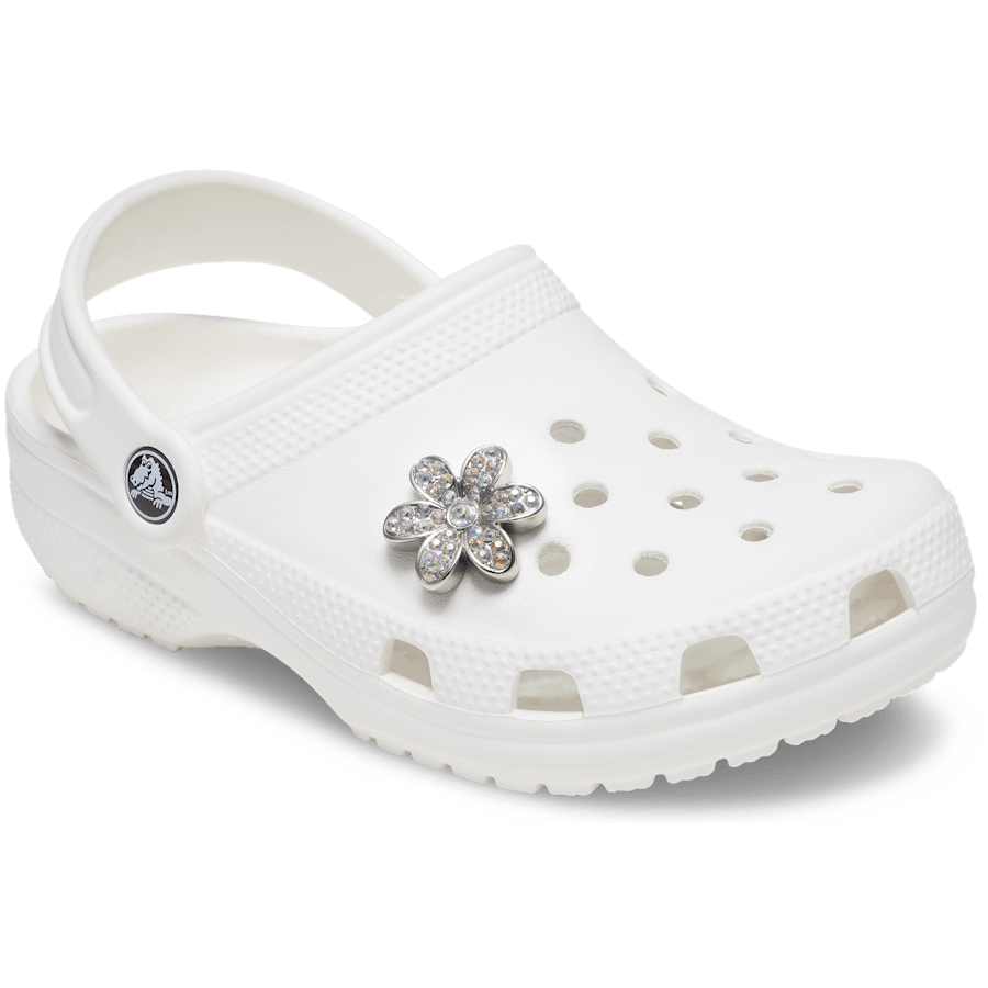  Silver Monochrome Daisy - Custom Angle - Jibbitz