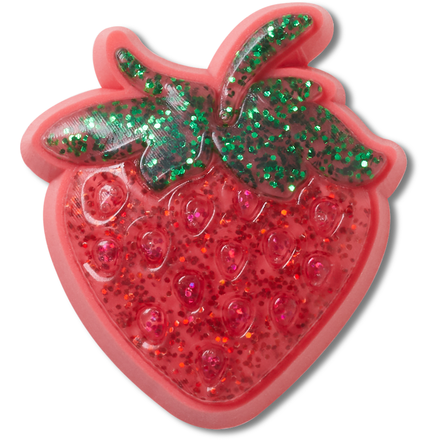  Sparkle Strawberry - charm view - Jibbitz