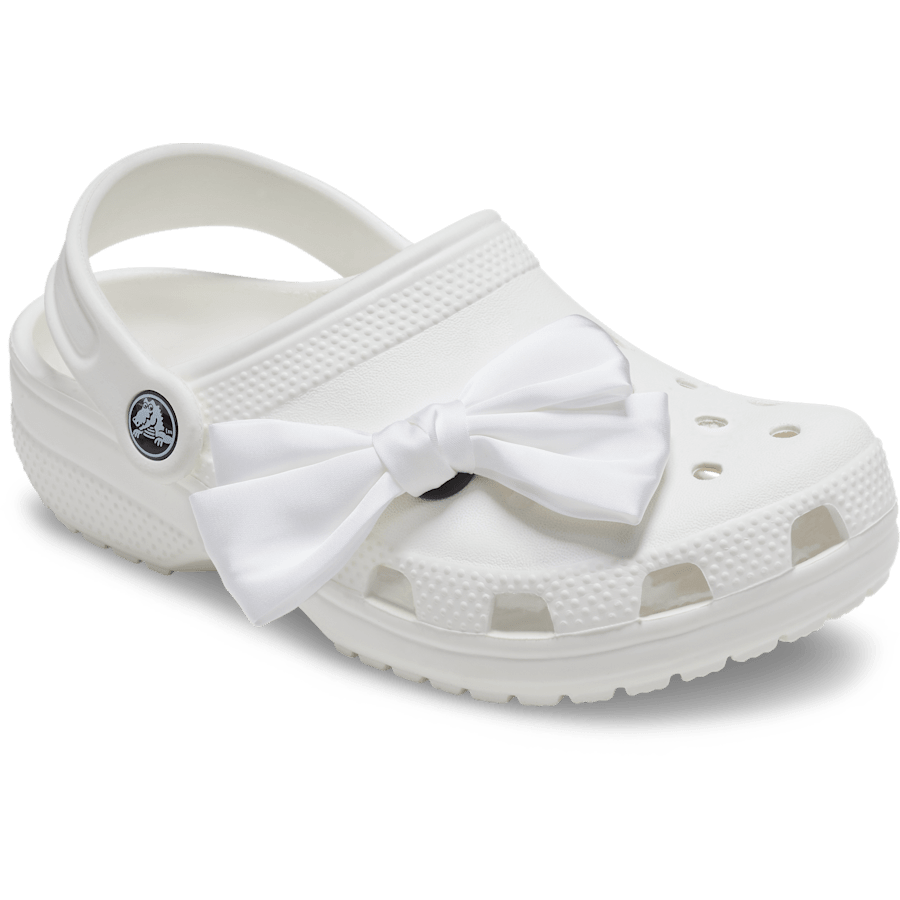 Oversized Regal White Bow - Charm on shoes - Jibbitz Charms