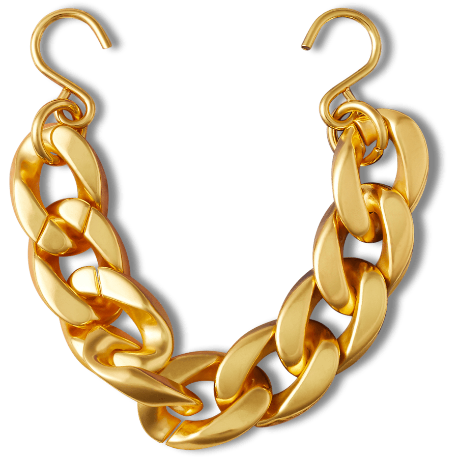 Gold Cuban Strap Chain