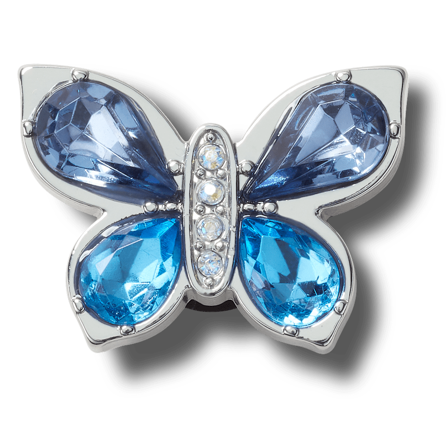  Blue Gem Butterfly - charm view - Jibbitz