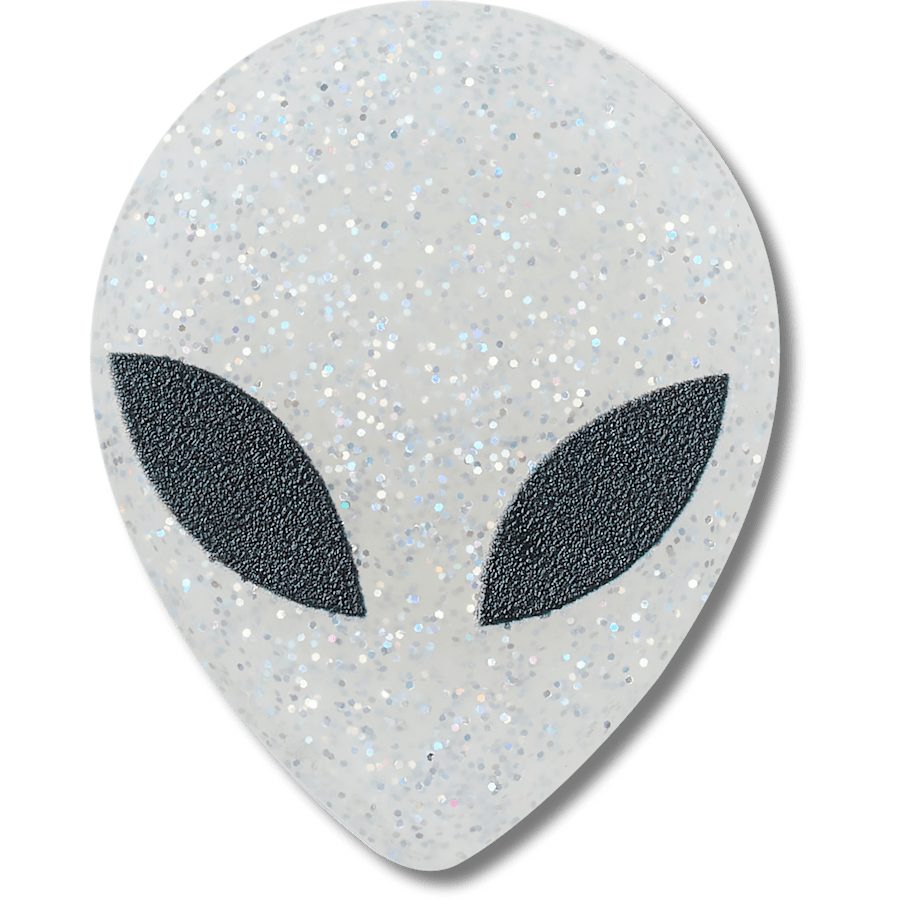  Glitter Alien Head - charm view - Jibbitz