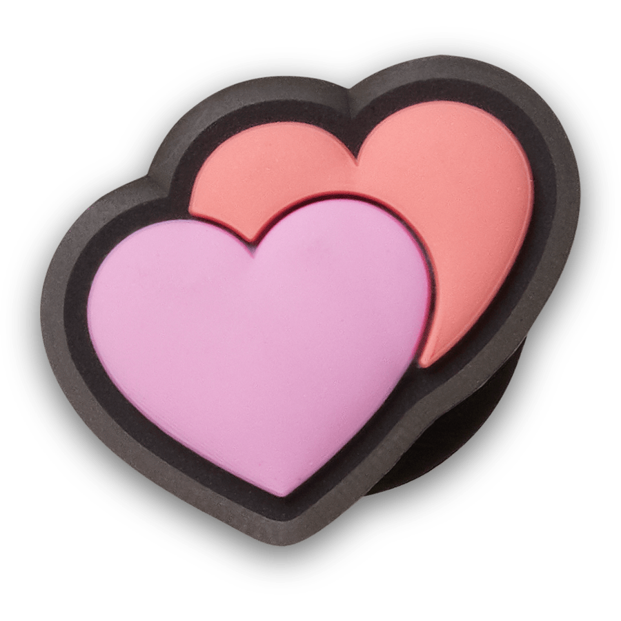  Tiny Double Heart - charm view - Jibbitz