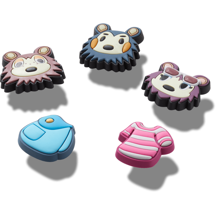 Ensemble de 5 breloques Animal Crossing - Angle personnalisé - Jibbitz Charms