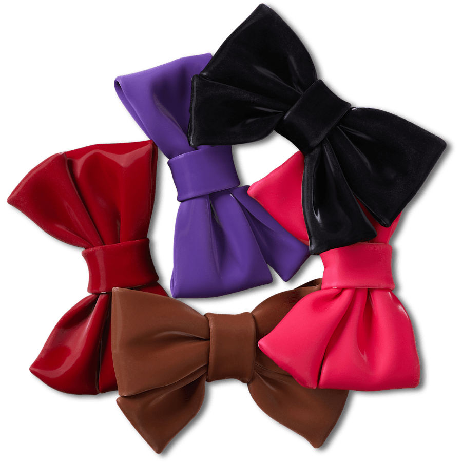 Solid Romantic Bow 5 Pack