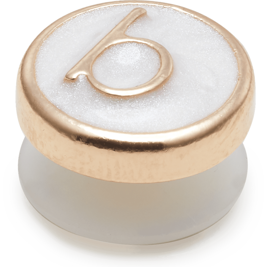 Tiny Pearlized Letter B - angle personnalisé - Jibbitz Charms