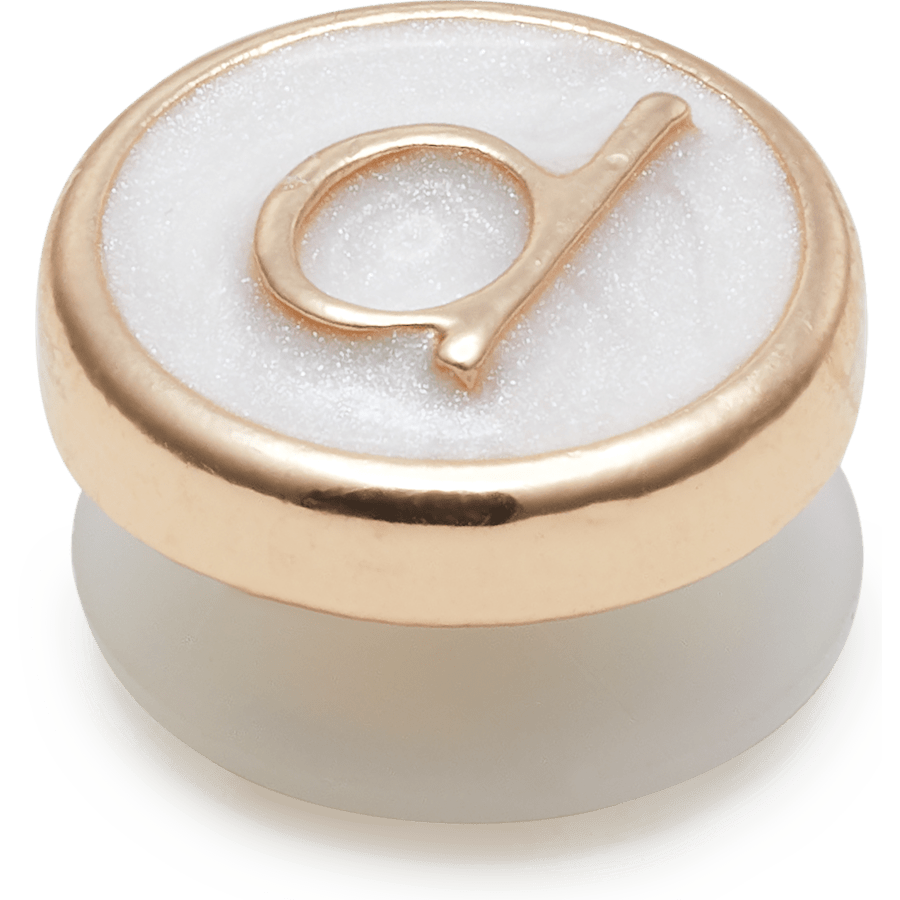Tiny Pearlized Letter D - angle personnalisé - Jibbitz Charms