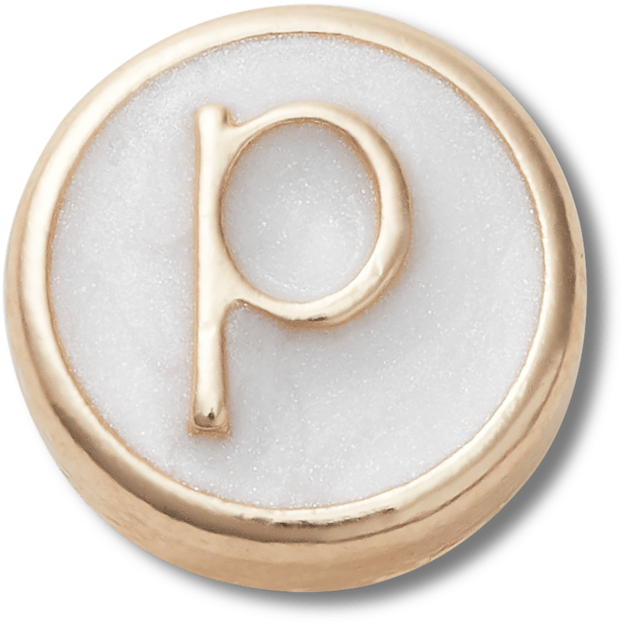 Tiny Pearlized Letter P - vue accessoire - Jibbitz Charms
