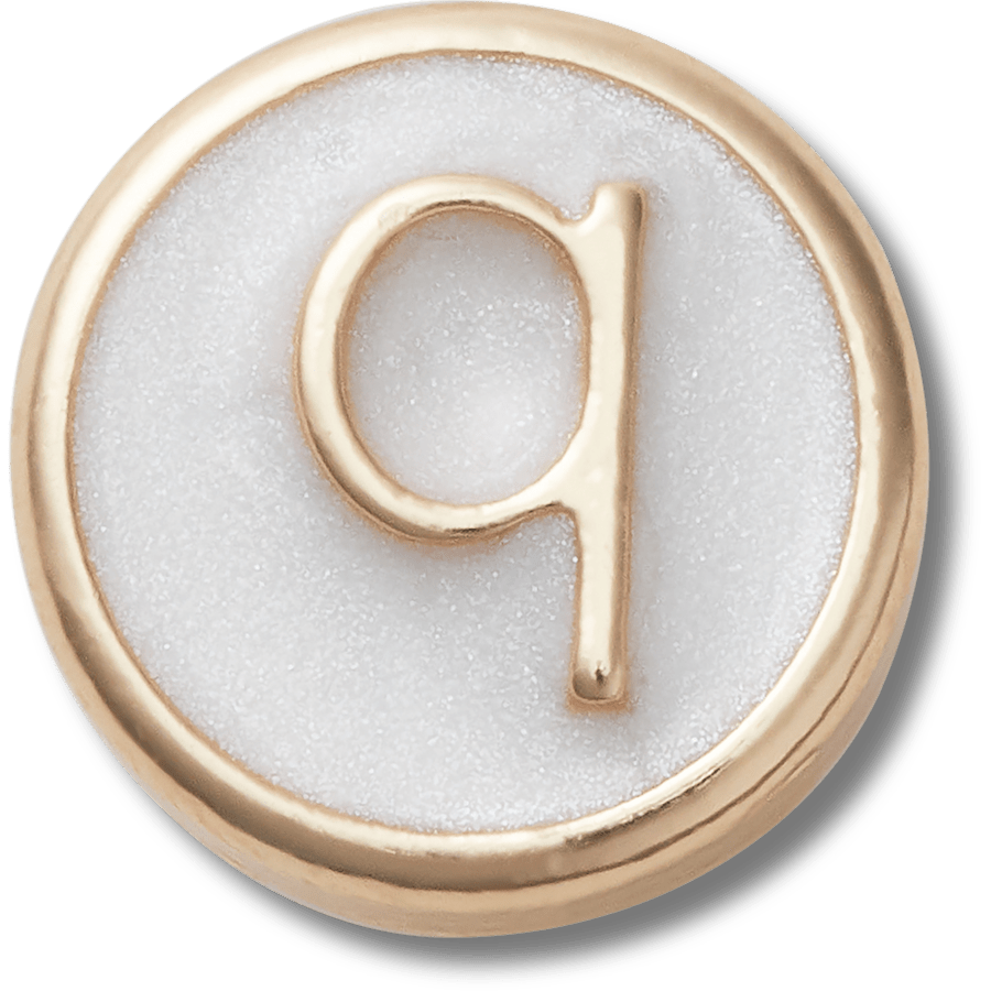Tiny Pearlized Letter Q