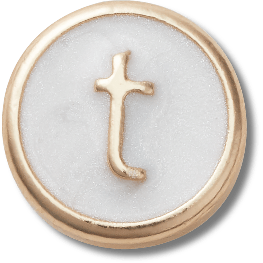 Tiny Pearlized Letter T - vue accessoire - Jibbitz Charms