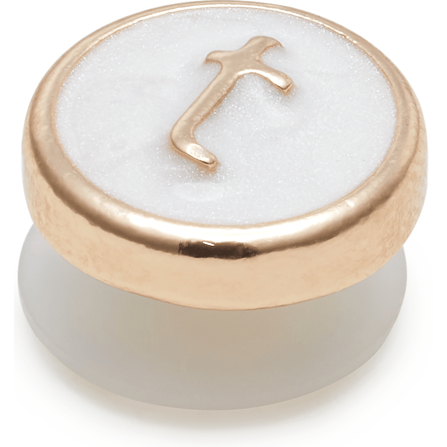 Tiny Pearlized Letter T - angle personnalisé - Jibbitz Charms