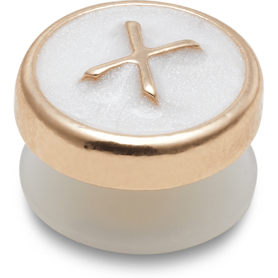 Tiny Pearlized Letter X - benutzerdefinierter Winkel - Jibbitz Charms