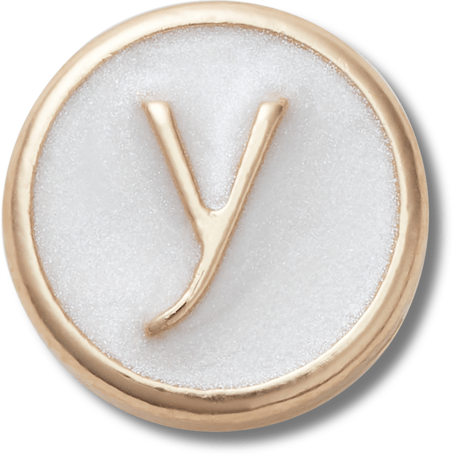 Tiny Pearlized Letter Y