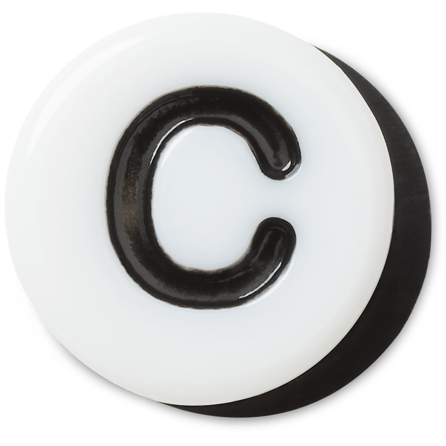  Tiny Friendship Letter C - charm view - Jibbitz